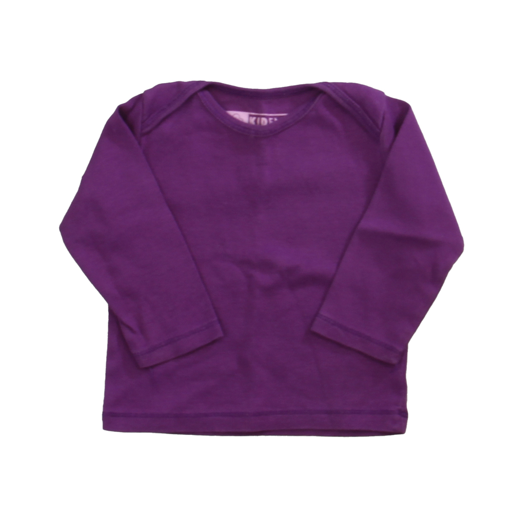 Kidential Girls Purple Long Sleeve T-Shirt size: 9-12 Months